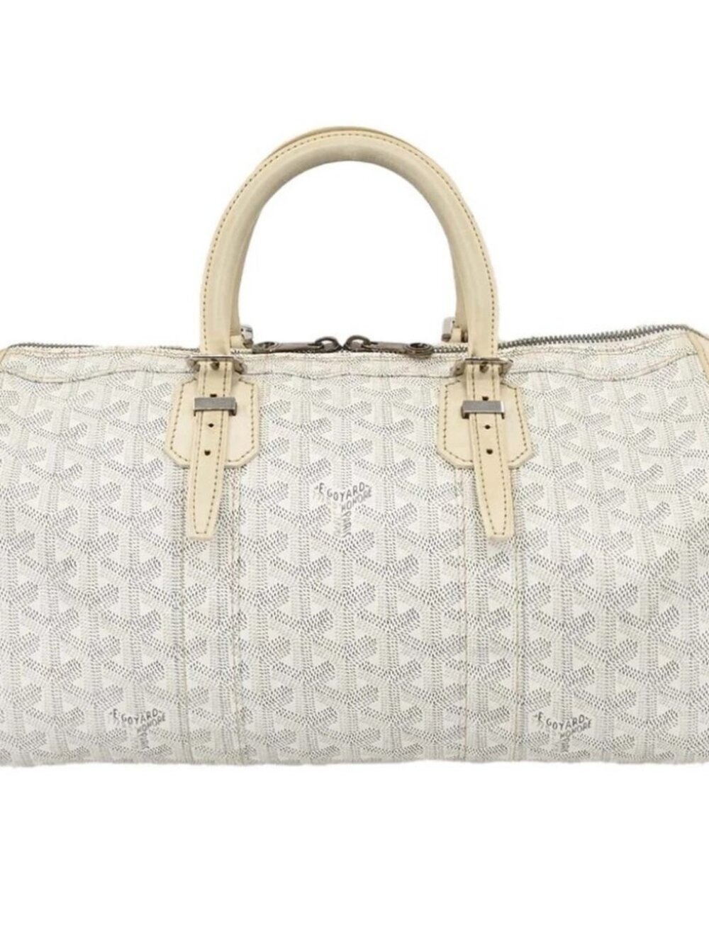 Goyard White Croisiere 40 Handbag